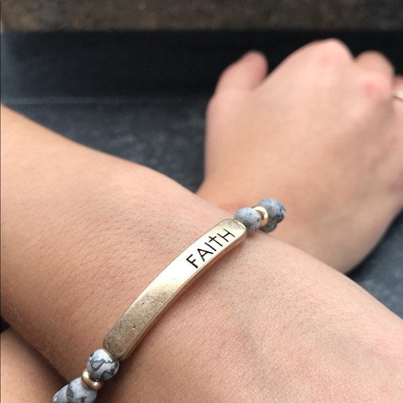 Natural stone Faith Bracelet Free w/ $25 purchase - Picture 6 of 8